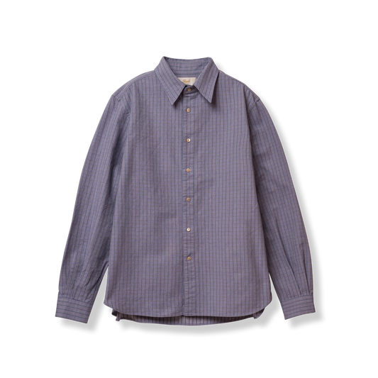 S1002 Relief Check Shirt　レリーフチェックシャツ (ネイビー)