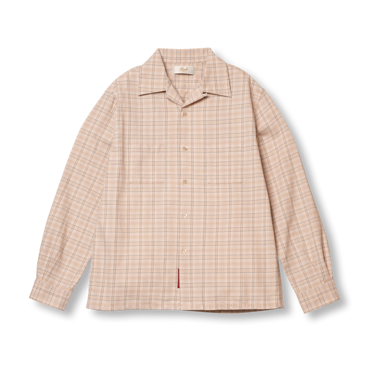 S1007 Checked Open-Collar Shirt