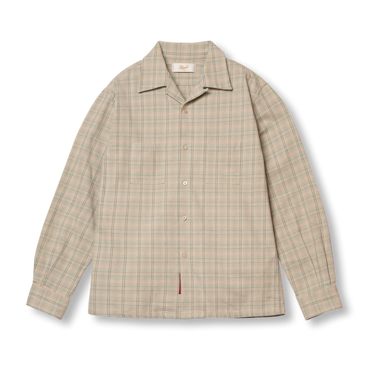 S1007 Checked Open-Collar Shirt