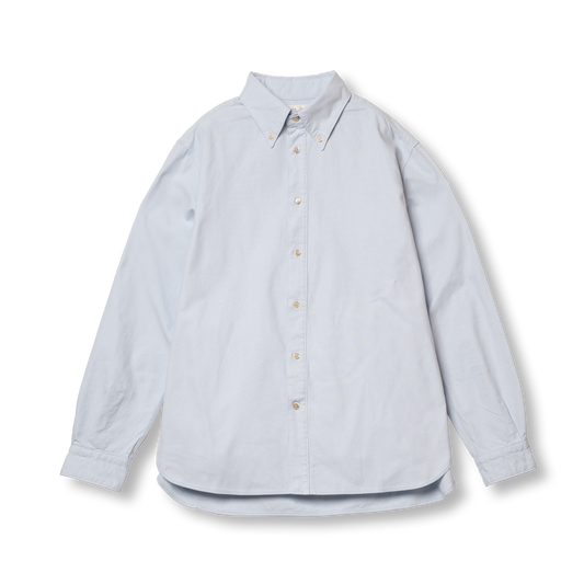 S1008 Suvin Button Down Shirt (Saxe Blue) スビンボタンダウンシャツ(サックスブルー)