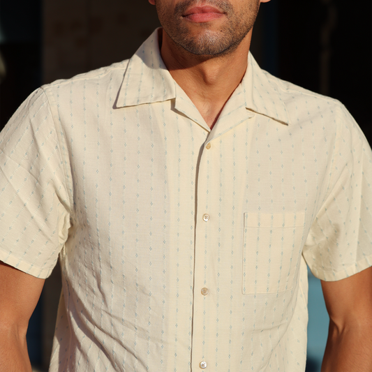 S1012 Classic Open Collar Shirt (Blue)　クラシックオープンカラーシャツ(ブルー)