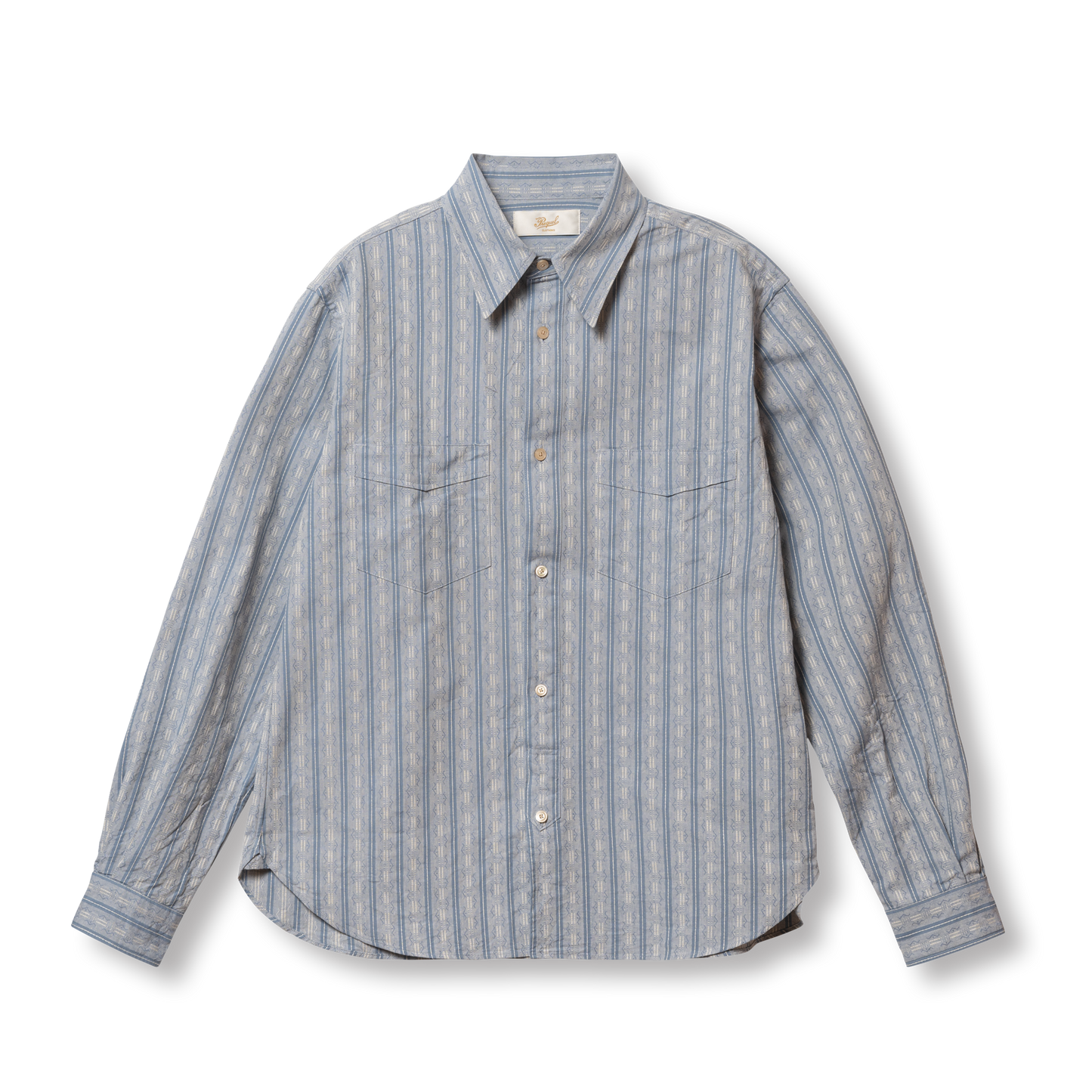 S1020 Striped Work Shirt (Blue) ストライプワークシャツ (ブルー)