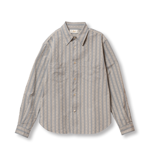 S1020 Striped Work Shirt (Grey)