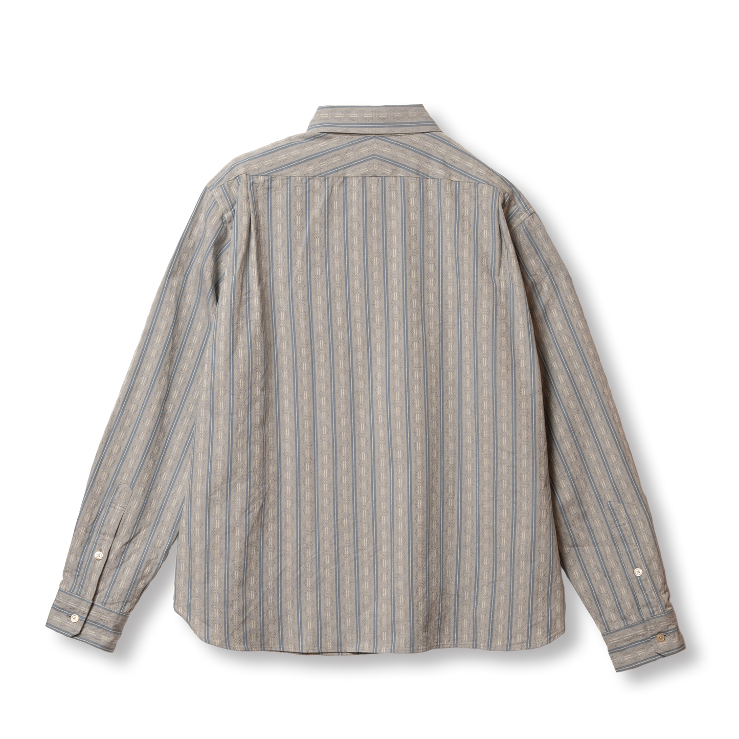 S1020 Striped Work Shirt (Grey) ストライプワークシャツ (グレー)