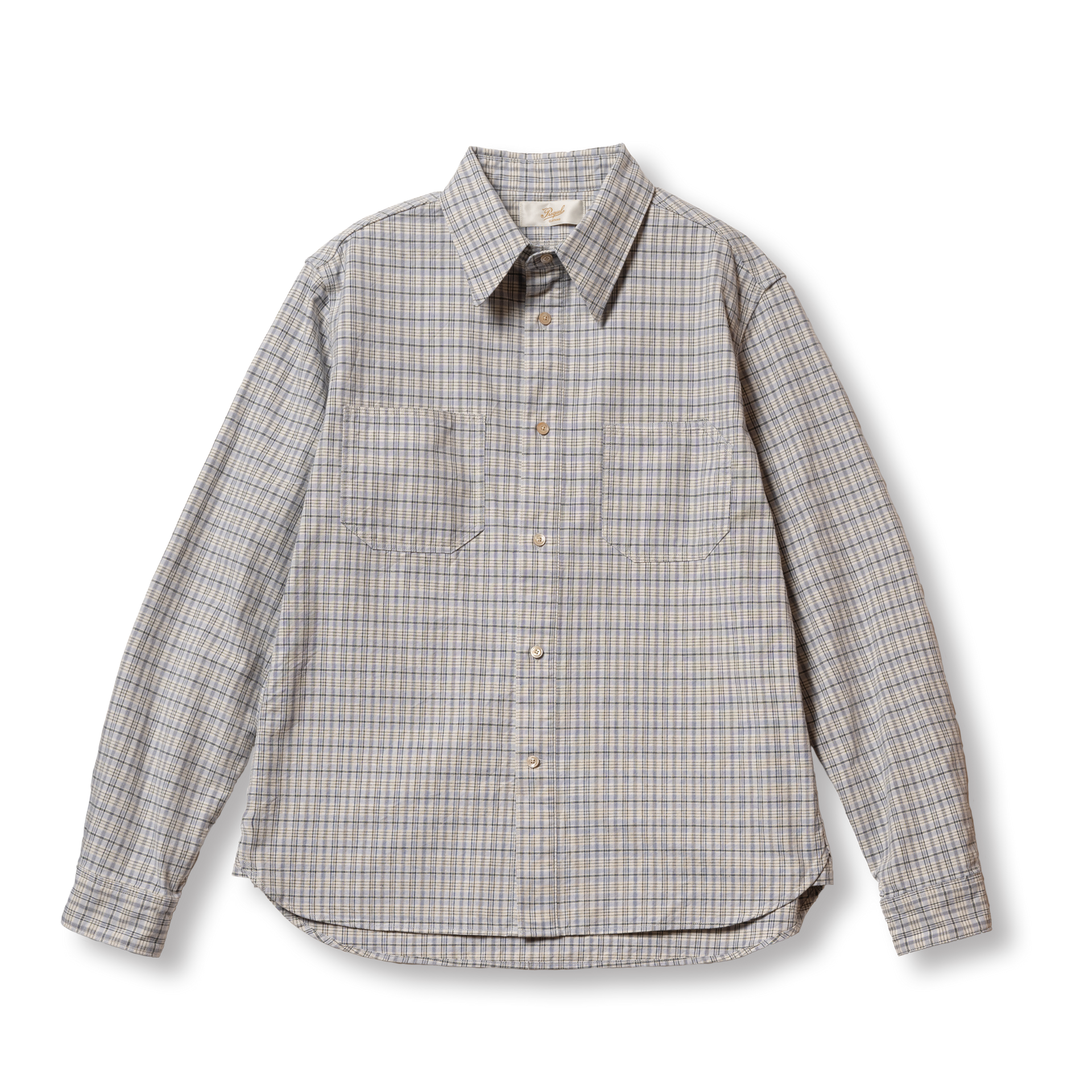 S1017 Check Work Shirt チェックワークシャツ (ブルー) – PREQUEL