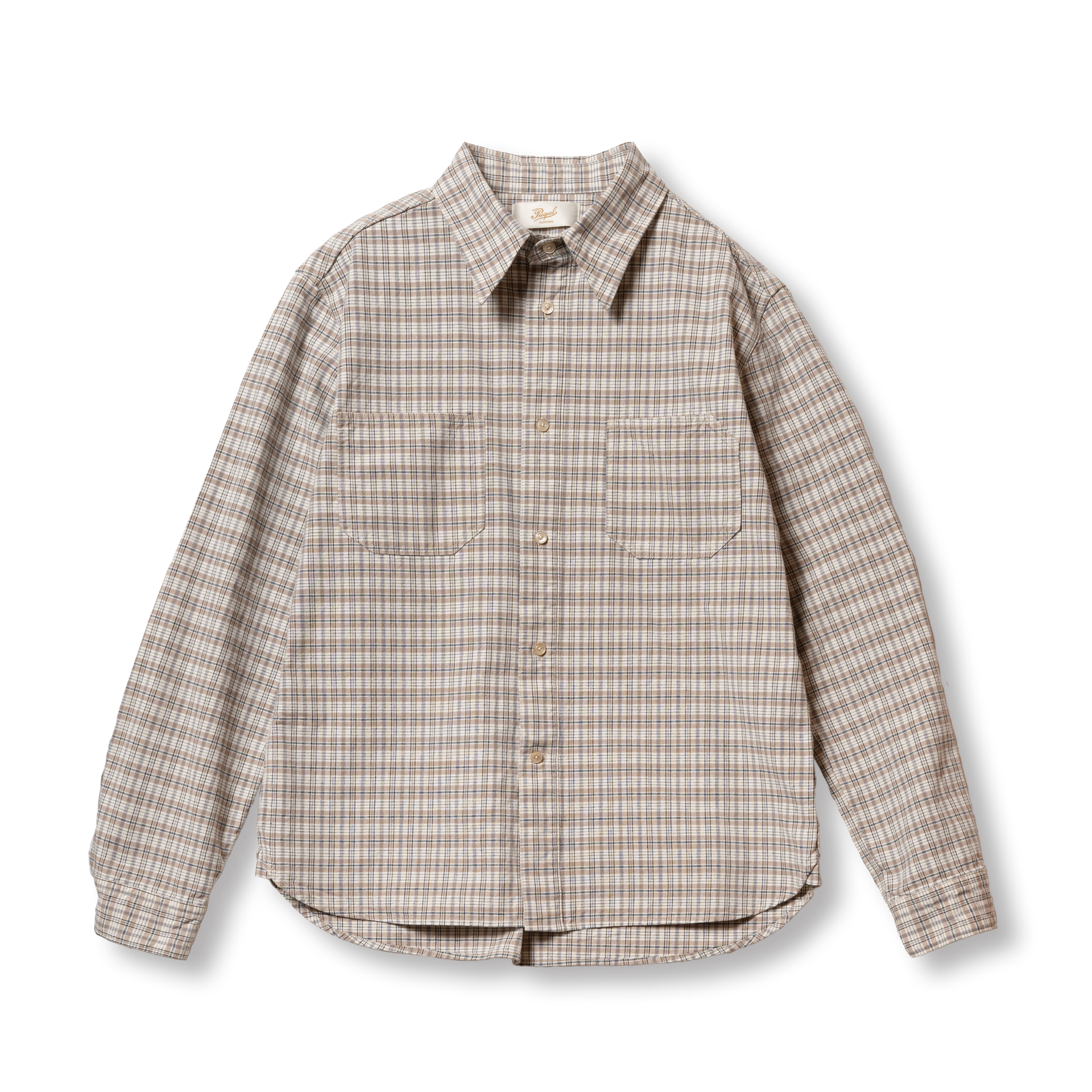 S1017 Check Work Shirt チェックワークシャツ (ブラウン) – PREQUEL