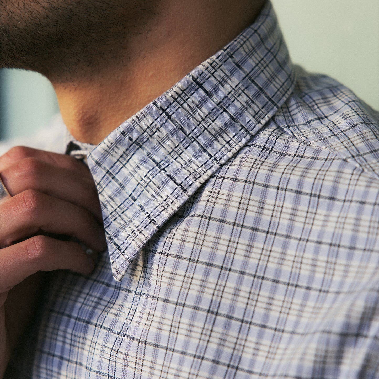 S1017 Check Work Shirt チェックワークシャツ (ブルー)