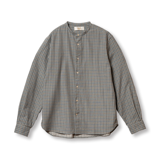 S1018 Stand-up Collar Shirt (Grey)