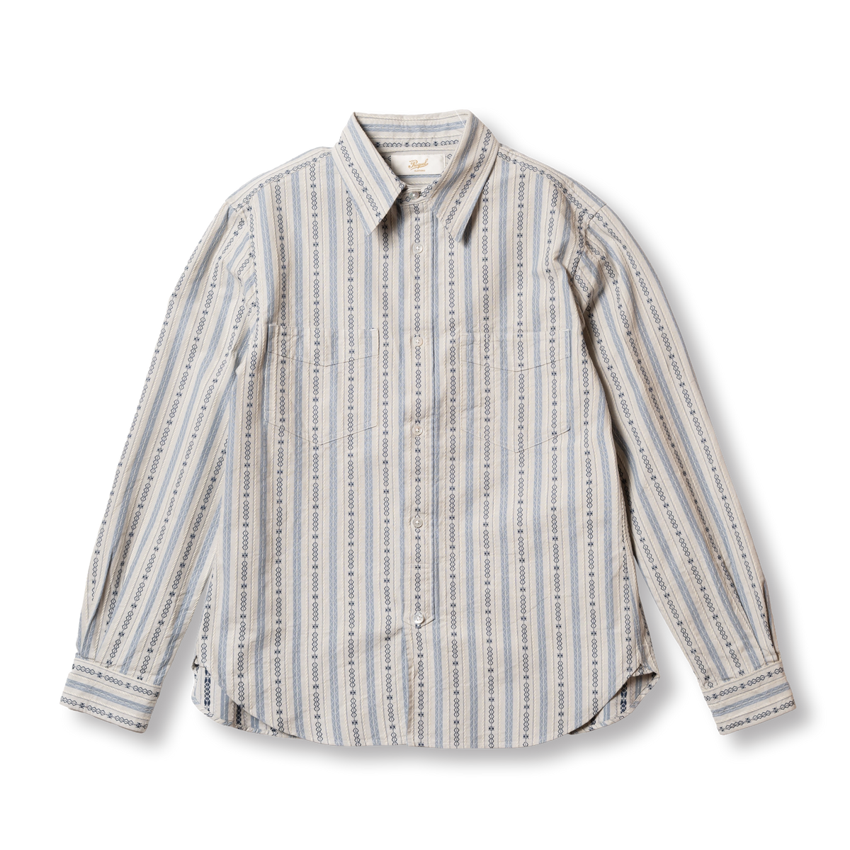 S1023 Classic Stripe Work Shirt (Blue)