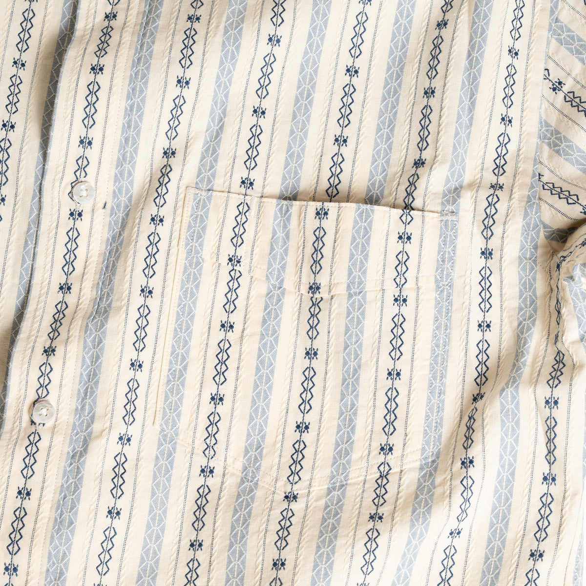 S1023 Classic Stripe Work Shirt (Beige)