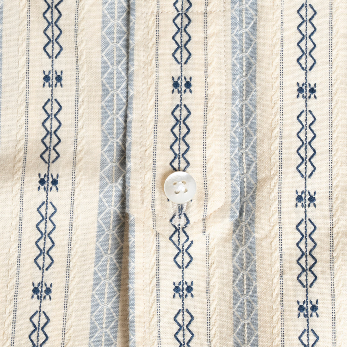 S1023 Classic Stripe Work Shirt (Beige)