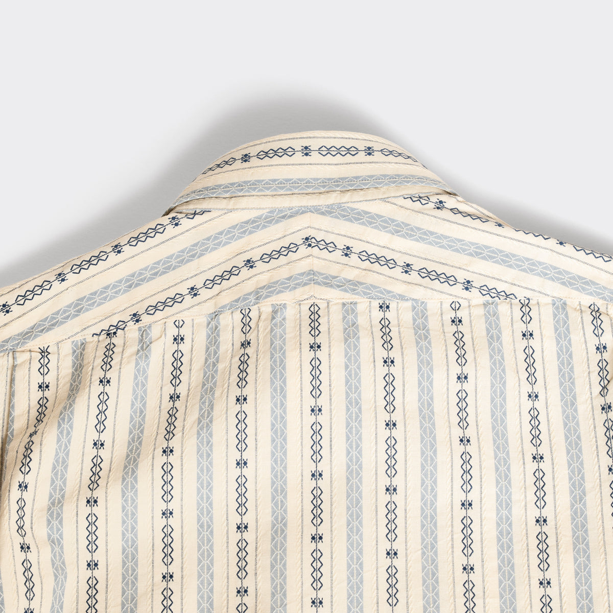 S1023 Classic Stripe Work Shirt (Beige)
