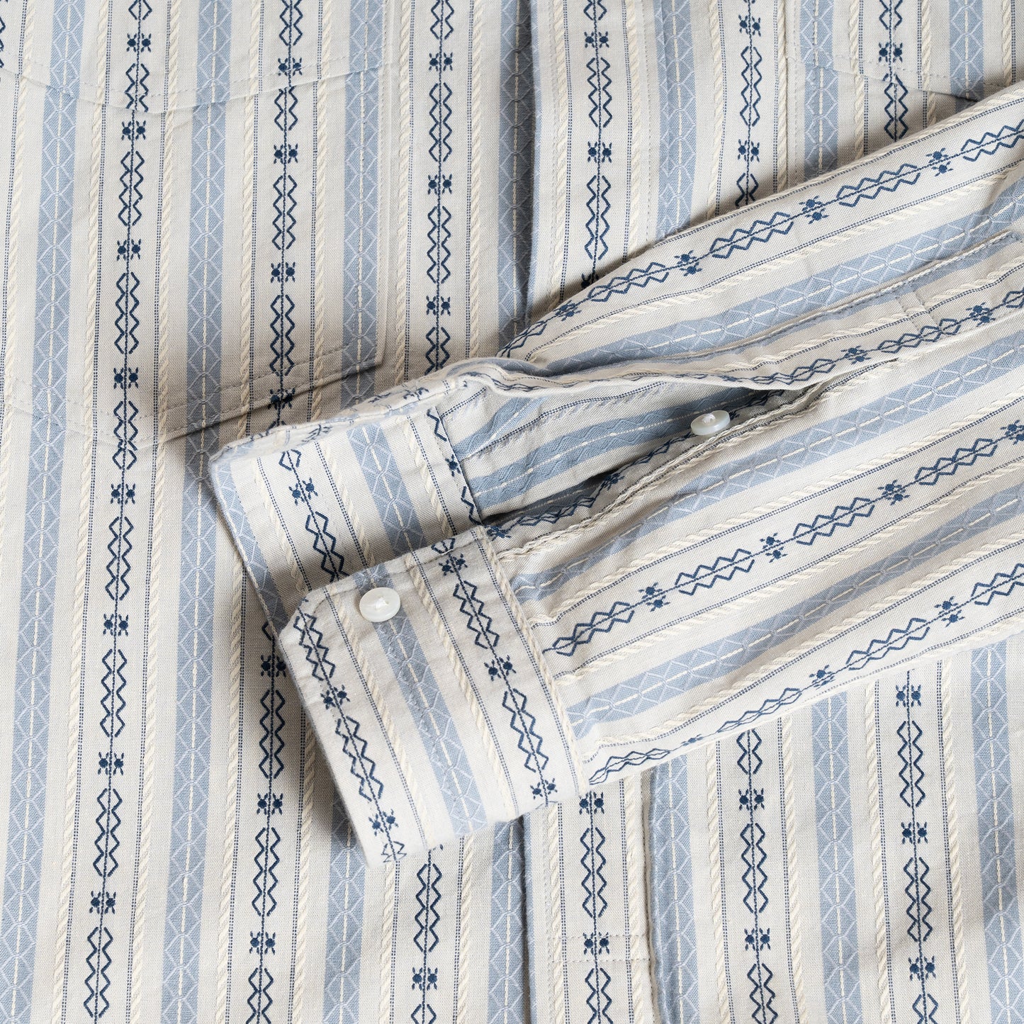 S1023 Classic Stripe Work Shirt (Blue)
