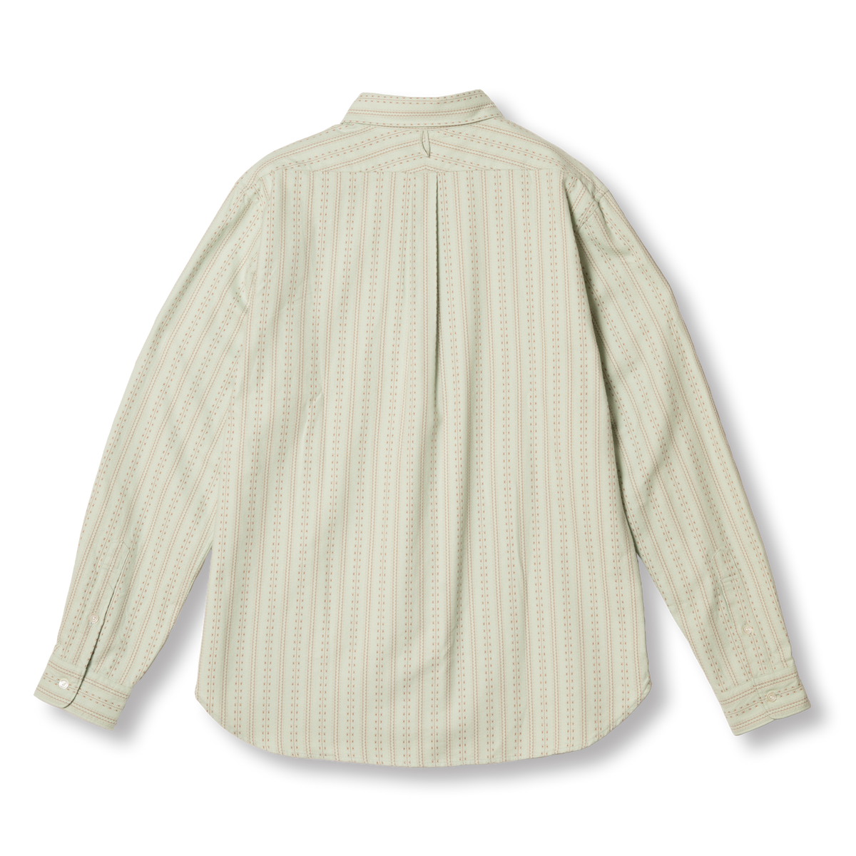 PREQUEL S1031 Striped Shirt (Green), back view.